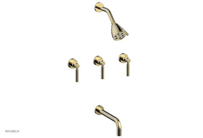 Phylrich - Basic Three Handle Tub and Shower Set 10 Inch Spout - Lever Handles