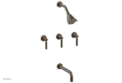 Phylrich - Basic Three Handle Tub and Shower Set 10 Inch Spout - Lever Handles