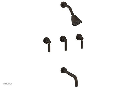 Phylrich - Basic Three Handle Tub and Shower Set 10 Inch Spout - Lever Handles
