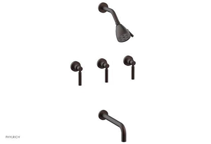Phylrich - Basic Three Handle Tub and Shower Set 10 Inch Spout - Lever Handles