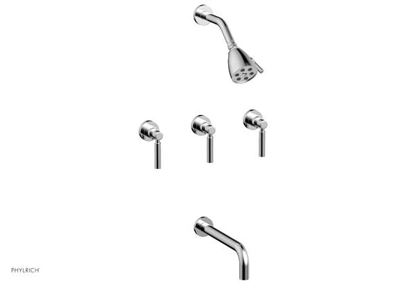 Phylrich - Basic Three Handle Tub and Shower Set 10 Inch Spout - Lever Handles