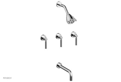 Phylrich - Basic Three Handle Tub and Shower Set 10 Inch Spout - Lever Handles