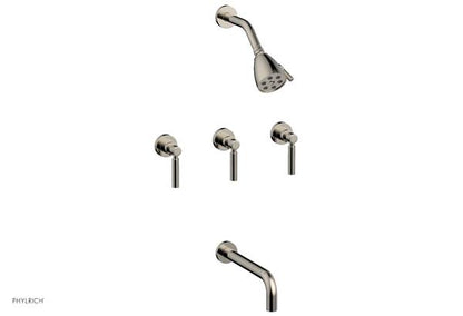 Phylrich - Basic Three Handle Tub and Shower Set 10 Inch Spout - Lever Handles