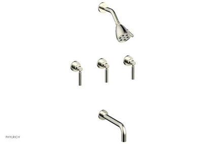 Phylrich - Basic Three Handle Tub and Shower Set 10 Inch Spout - Lever Handles