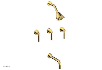 Phylrich - Basic Three Handle Tub and Shower Set 10 Inch Spout - Lever Handles