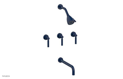 Phylrich - Basic Three Handle Tub and Shower Set 12 Inch Spout - Lever Handles