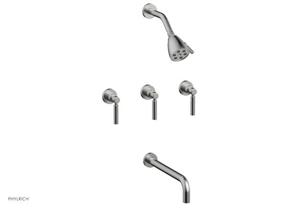 Phylrich - Basic Three Handle Tub and Shower Set 12 Inch Spout - Lever Handles
