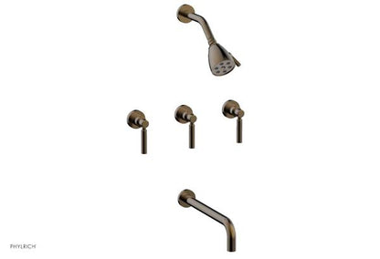 Phylrich - Basic Three Handle Tub and Shower Set 12 Inch Spout - Lever Handles