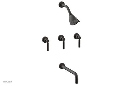 Phylrich - Basic Three Handle Tub and Shower Set 12 Inch Spout - Lever Handles