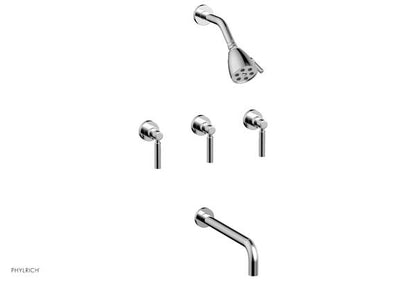 Phylrich - Basic Three Handle Tub and Shower Set 12 Inch Spout - Lever Handles