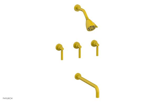 Phylrich - Basic Three Handle Tub and Shower Set 14 Inch Spout - Lever Handles