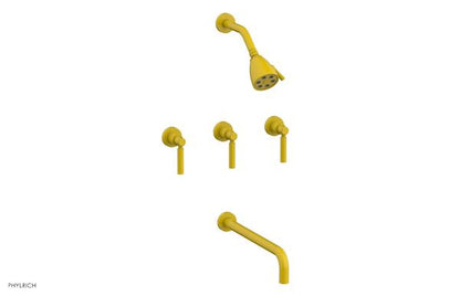 Phylrich - Basic Three Handle Tub and Shower Set 14 Inch Spout - Lever Handles
