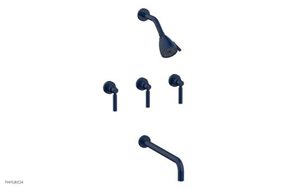 Phylrich - Basic Three Handle Tub and Shower Set 14 Inch Spout - Lever Handles