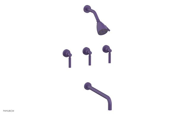 Phylrich - Basic Three Handle Tub and Shower Set 14 Inch Spout - Lever Handles