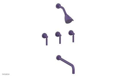 Phylrich - Basic Three Handle Tub and Shower Set 14 Inch Spout - Lever Handles