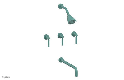 Phylrich - Basic Three Handle Tub and Shower Set 14 Inch Spout - Lever Handles