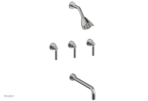 Phylrich - Basic Three Handle Tub and Shower Set 14 Inch Spout - Lever Handles
