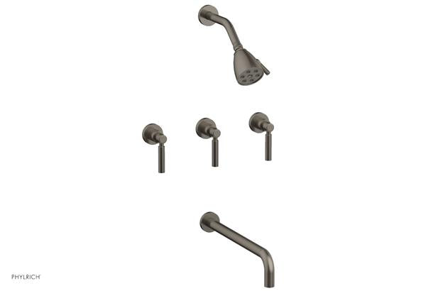 Phylrich - Basic Three Handle Tub and Shower Set 14 Inch Spout - Lever Handles