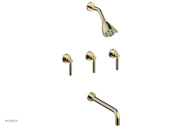 Phylrich - Basic Three Handle Tub and Shower Set 14 Inch Spout - Lever Handles