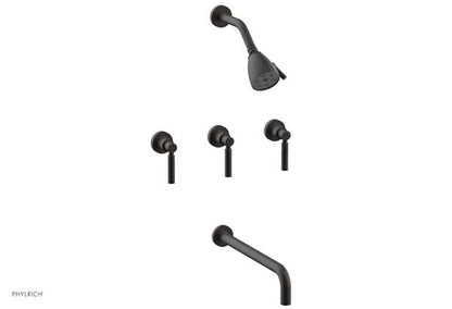 Phylrich - Basic Three Handle Tub and Shower Set 14 Inch Spout - Lever Handles