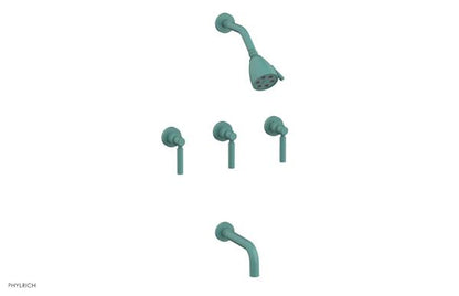 Phylrich - Basic Three Handle Tub and Shower Set 7-1/2 Inch Spout - Lever Handles