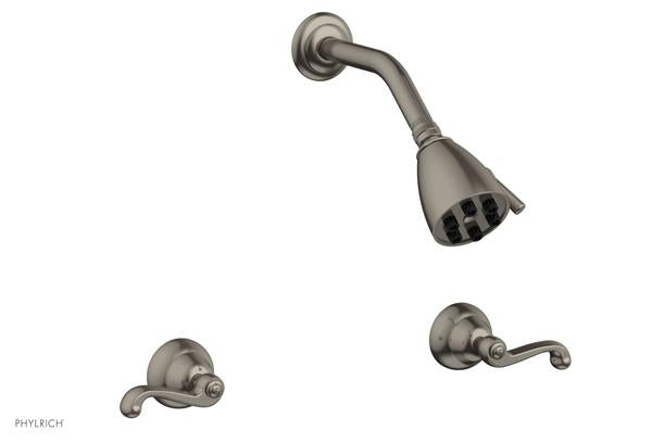 Phylrich - Revere & Savannah Two Handle Shower Set - Curved Lever Handles