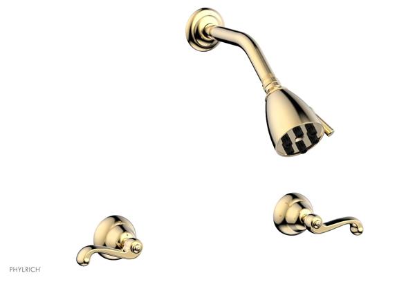 Phylrich - Revere & Savannah Two Handle Shower Set - Curved Lever Handles