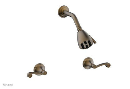 Phylrich - 3Ring Two Handle Shower Set - Curved Lever Handle