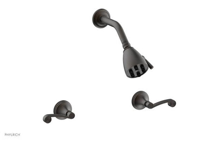 Phylrich - 3Ring Two Handle Shower Set - Curved Lever Handle