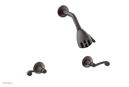 Phylrich - 3Ring Two Handle Shower Set - Curved Lever Handle