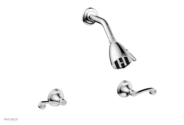 Phylrich - 3Ring Two Handle Shower Set - Curved Lever Handle