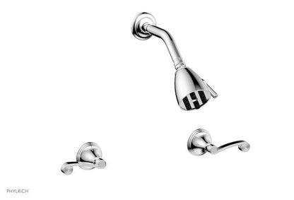 Phylrich - 3Ring Two Handle Shower Set - Curved Lever Handle
