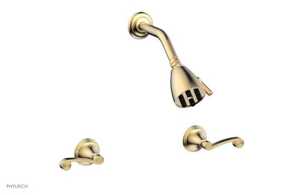 Phylrich - 3Ring Two Handle Shower Set - Curved Lever Handle