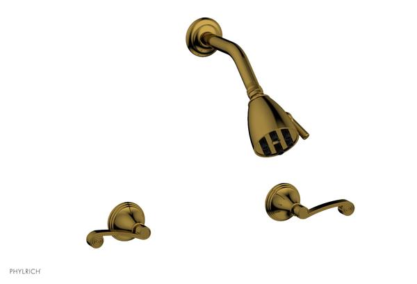 Phylrich - 3Ring Two Handle Shower Set - Curved Lever Handle