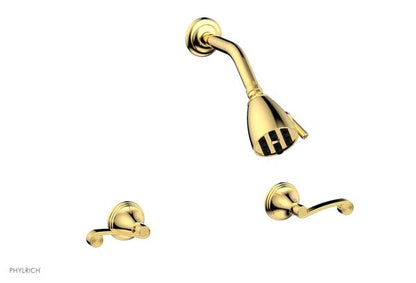 Phylrich - 3Ring Two Handle Shower Set - Curved Lever Handle