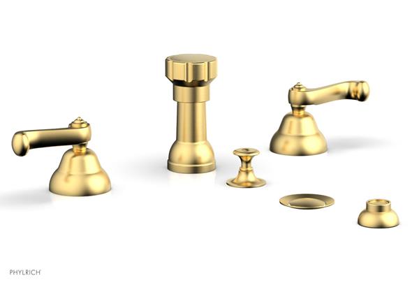 Phylrich - Revere & Savannah Four Hole Bide Set - Curved Lever Handles