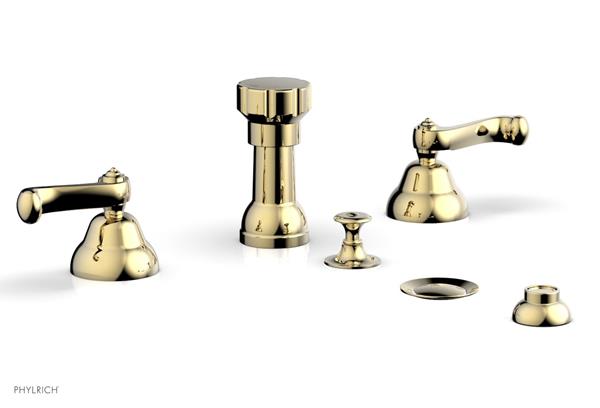 Phylrich - Revere & Savannah Four Hole Bide Set - Curved Lever Handles