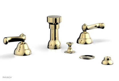 Phylrich - Revere & Savannah Four Hole Bide Set - Curved Lever Handles