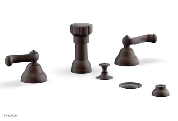 Phylrich - Revere & Savannah Four Hole Bide Set - Curved Lever Handles