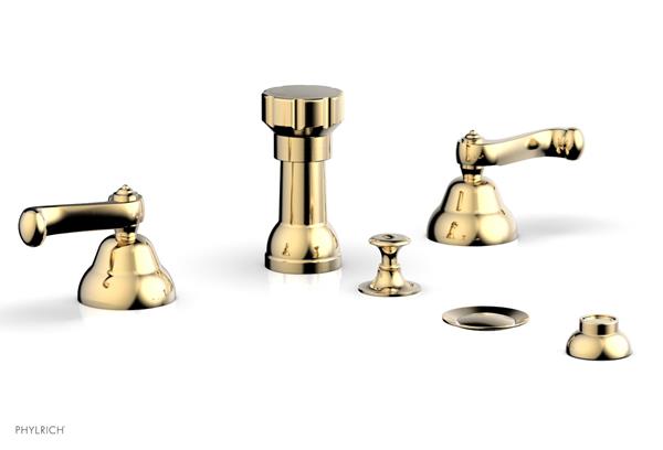 Phylrich - Revere & Savannah Four Hole Bide Set - Curved Lever Handles