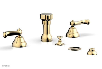 Phylrich - Revere & Savannah Four Hole Bide Set - Curved Lever Handles