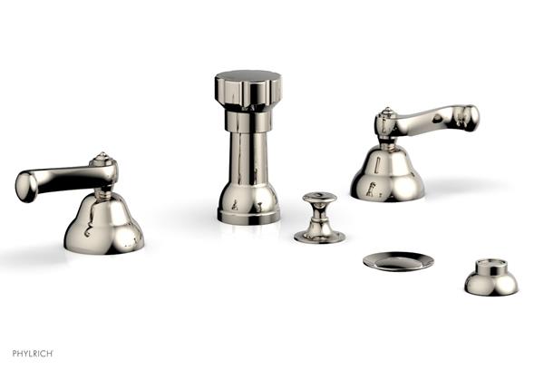 Phylrich - Revere & Savannah Four Hole Bide Set - Curved Lever Handles