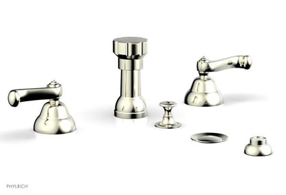 Phylrich - Revere & Savannah Four Hole Bide Set - Curved Lever Handles
