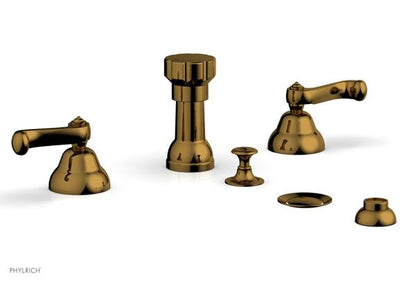 Phylrich - Revere & Savannah Four Hole Bide Set - Curved Lever Handles