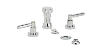 Phylrich - Basic Lever Handle Four Hole Bidet set W/Vertical Spray