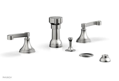 Phylrich - 3Ring Four Hole Bidet Set - Curved Lever Handles