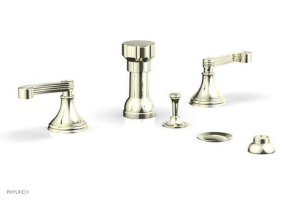 Phylrich - 3Ring Four Hole Bidet Set - Curved Lever Handles