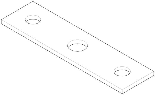 Dornbracht - Escutcheon 298 X 77,5 X 8,3 Mm - Brushed Platinum