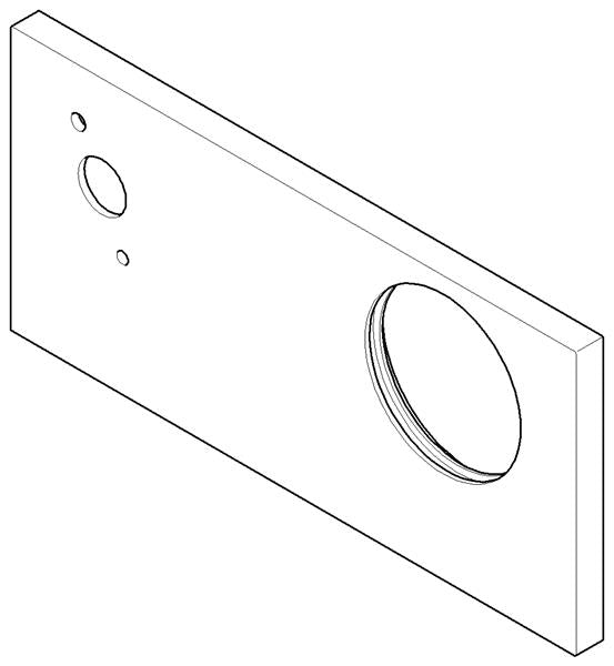 Dornbracht - Escutcheon 166,5 X 78 X 8,5 Mm - Champagne (22Kt Gold)