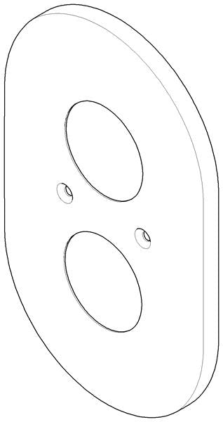 Dornbracht - Escutcheon For Thermostat With Volume Control 245 X 145 X 9 Mm - Brushed Platinum